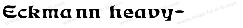 Eckmann heavy字体转换